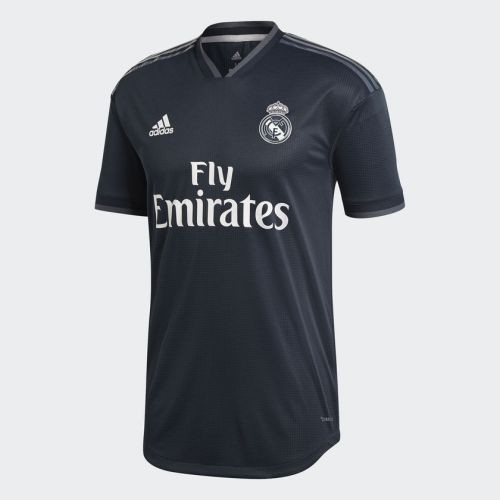 Children's uniform of the football club Real Madrid 2018/2019 Guest (set: T-shirt + shorts + leggings)