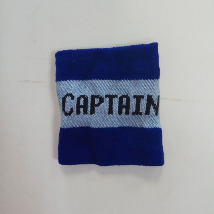 Капитанская повязка "Captain" сине-голубая